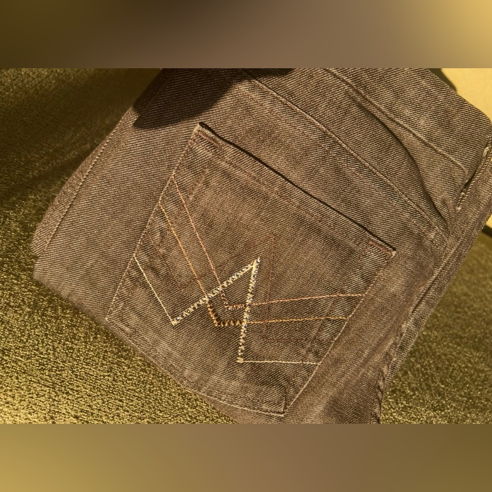 EUC 7-for-all-mankind Women's Brown and Grey Jeans - Picture 6 of 14